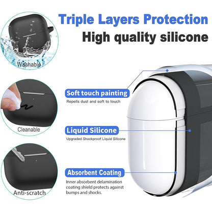 Custodia Techsuit Silicone per Huawei FreeClip 2, Nera