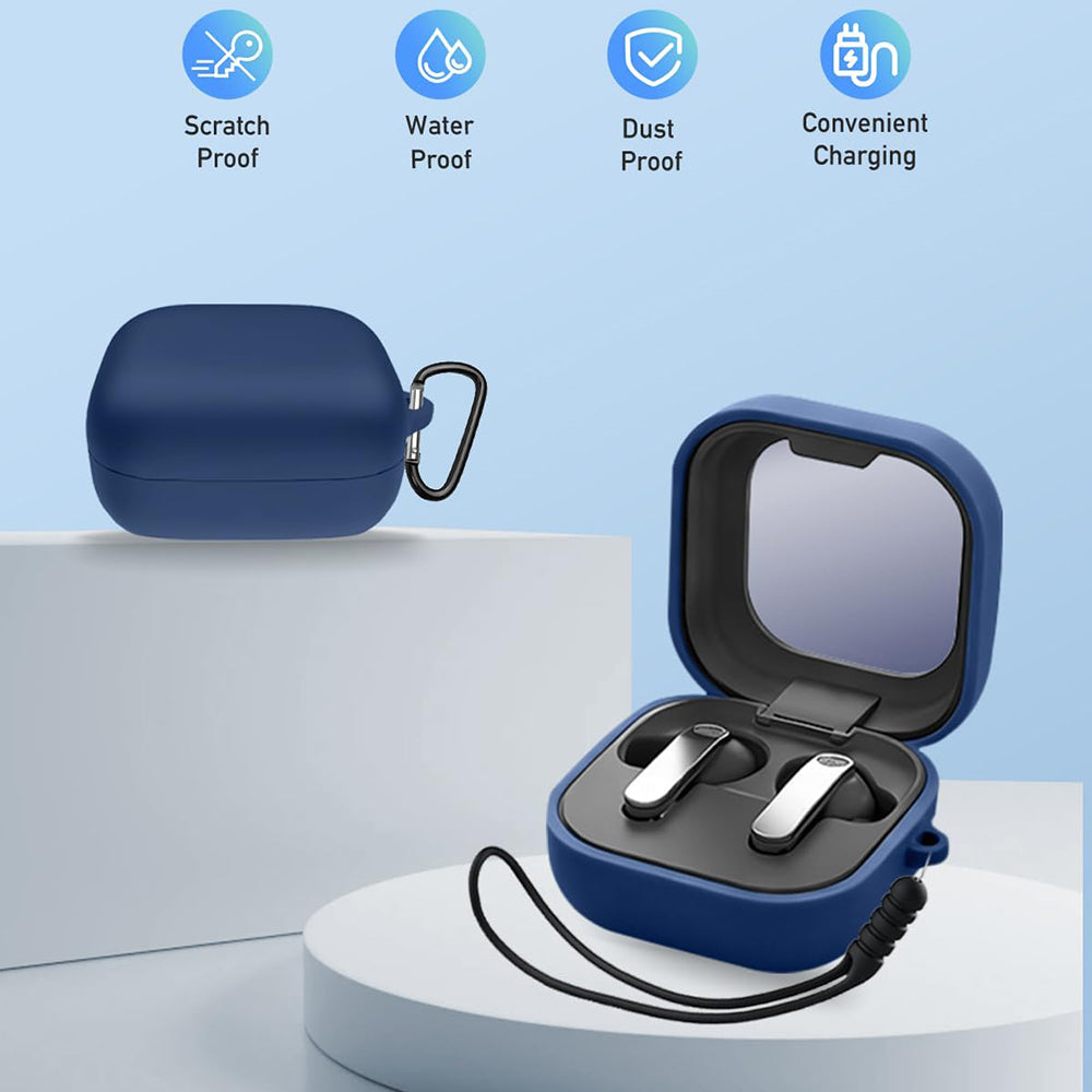 Techsuit Silikonhülle für Samsung Galaxy Buds4 / Buds4 Pro, Marineblau