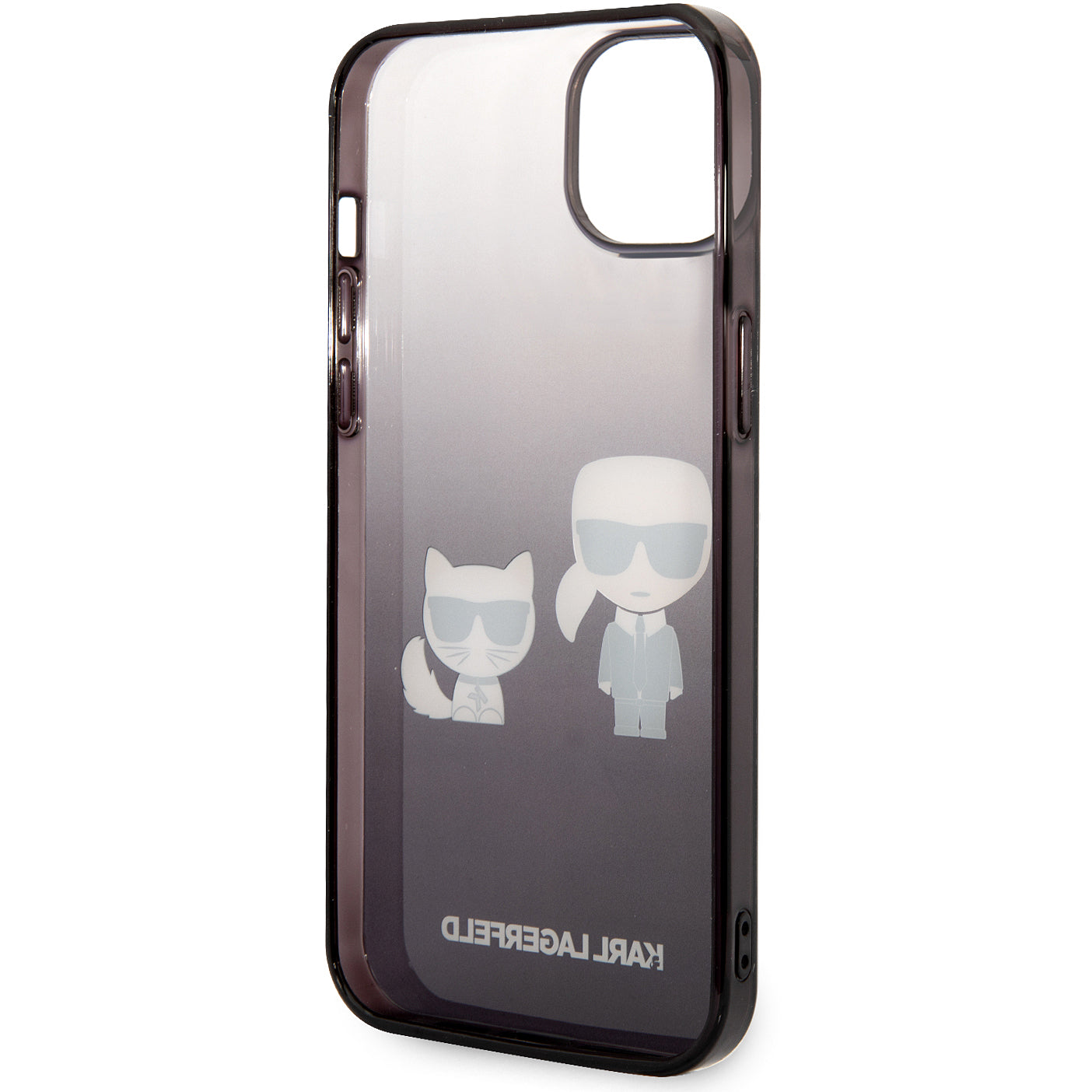 Custodia per Apple iPhone 14 Plus, Karl Lagerfeld, Gradient Karl & Choupette, Nera