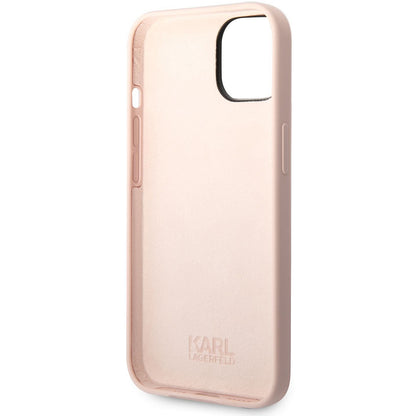 Étui pour Apple iPhone 14 Plus, Karl Lagerfeld, Silicone Body Choupette, Rose