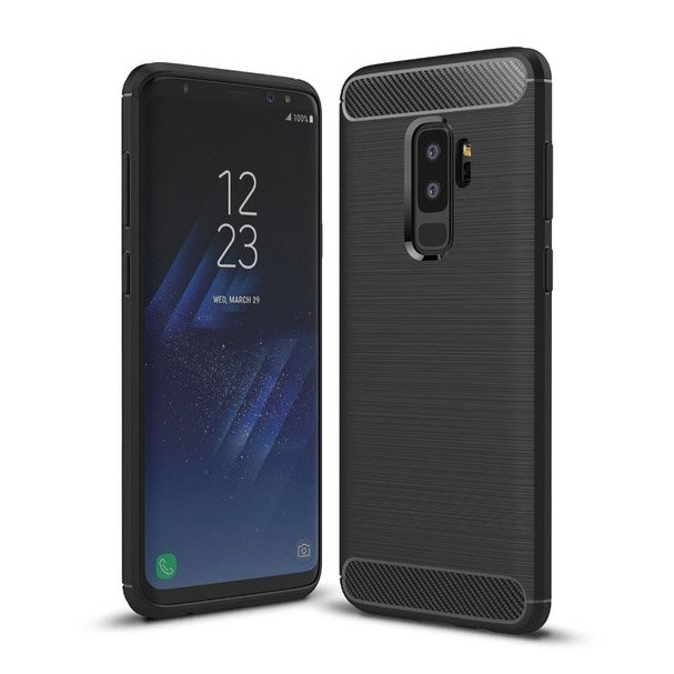 Coque pour Samsung Galaxy S9+ G965, OEM, Carbone, Noire
