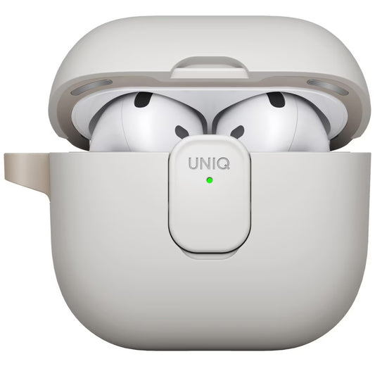 UNIQ Clyde Hülle für Apple AirPods 4, Beige Grau