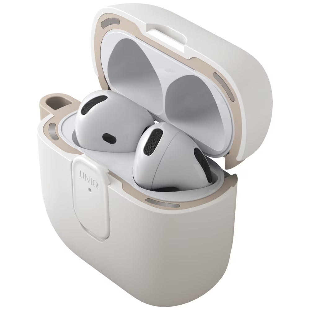 UNIQ Clyde Hülle für Apple AirPods 4, Beige Grau