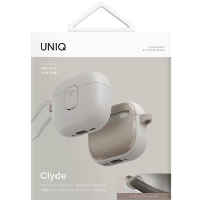 UNIQ Clyde Hülle für Apple AirPods 4, Beige Grau
