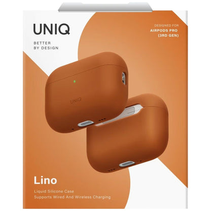 Coque UNIQ Lino pour Apple AirPods Pro 3, Orange