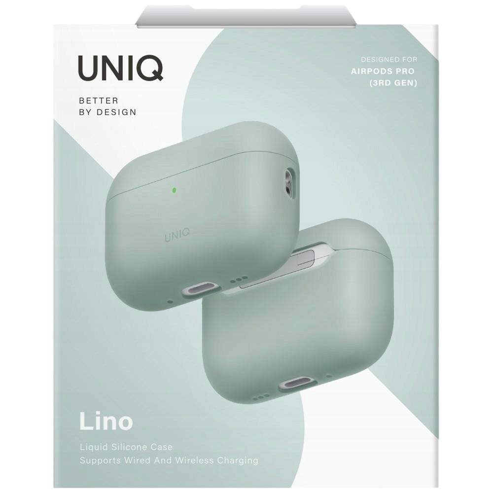 Coque UNIQ Lino pour Apple AirPods Pro 3, Vert Menthe
