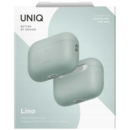 Coque UNIQ Lino pour Apple AirPods Pro 3, Vert Menthe