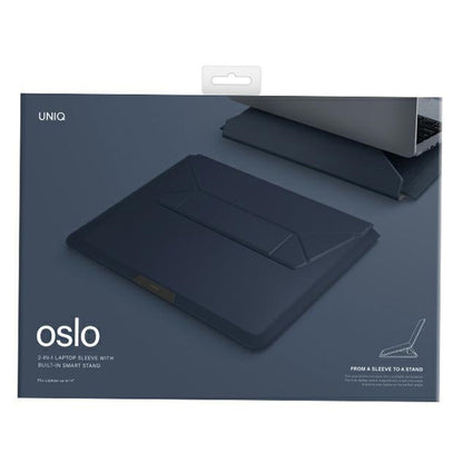 Housse UNIQ Oslo pour ordinateur portable max. 14 pouces, Bleu marine