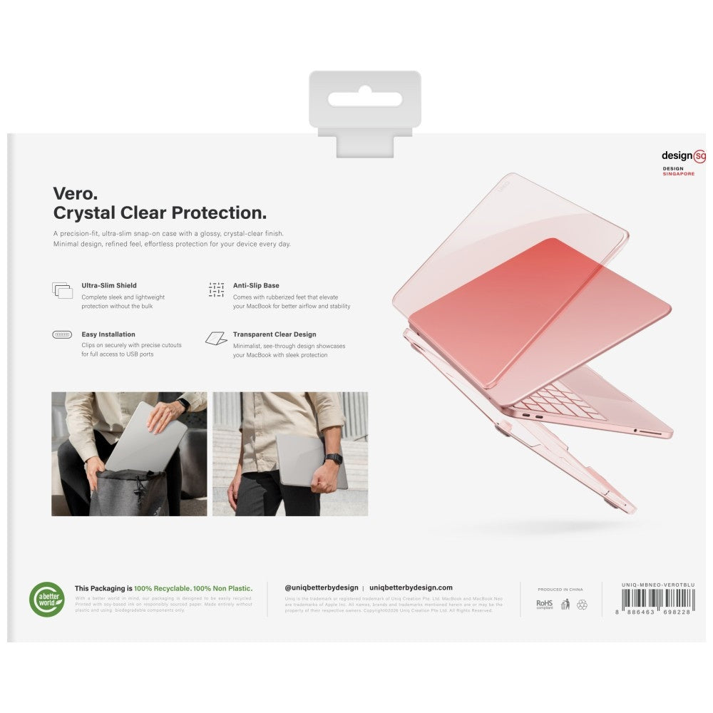 UNIQ Vero Hülle für Apple MacBook Neo 13 Zoll, Rosa