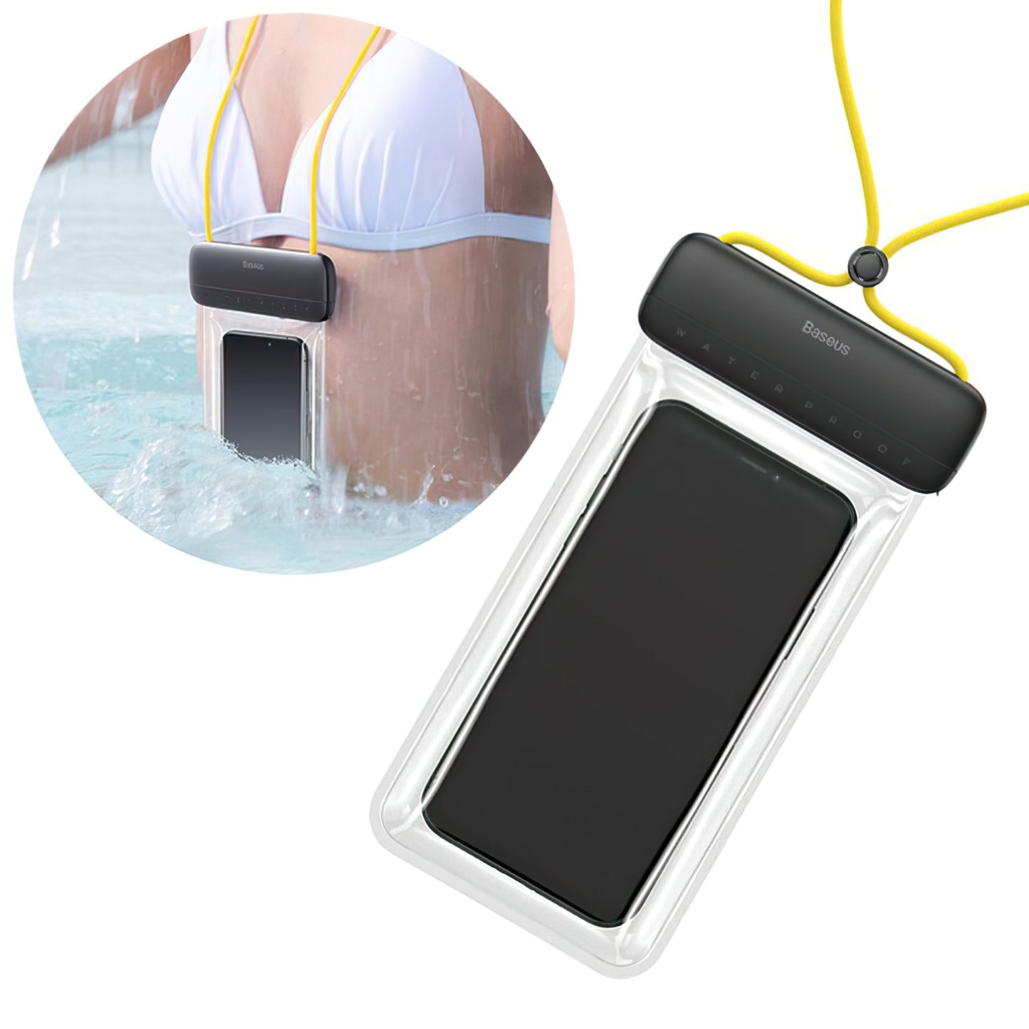 Custodia Universale Waterproof, Baseus, Let's Go, Gialla ACFSD-DGY