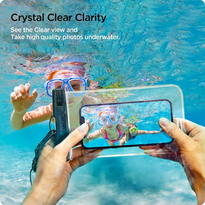 Custodia Universale Waterproof per Telefono max. 3.5inch - 7inch, Spigen, A601, Set 2 pezzi, Trasparente AMP03098