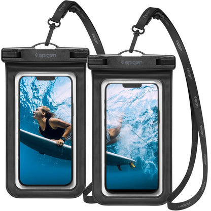 Étui Universel Waterproof pour Téléphone max. 3.5inch - 7inch, Spigen, A601, Set 2 pièces, Noir AMP04523