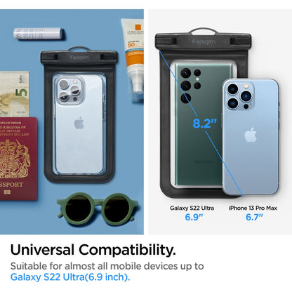 Étui Universel Waterproof pour Téléphone max. 3.5inch - 7inch, Spigen, A601, Set 2 pièces, Noir AMP04523
