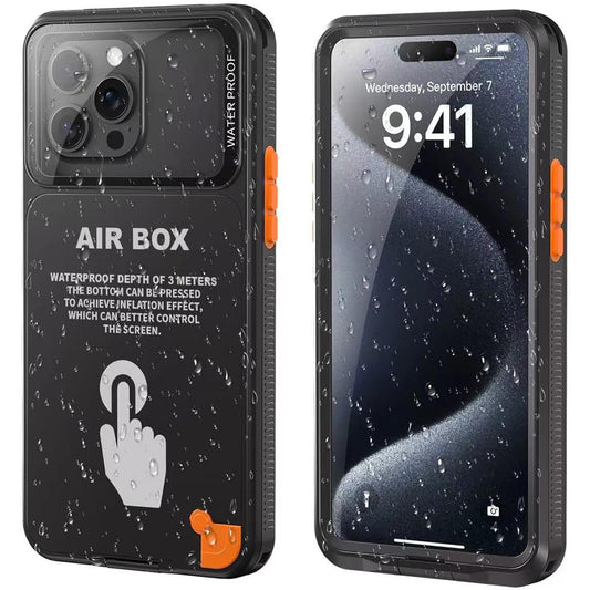 Universelle wasserdichte Hülle für Telefon max. 6,1 Zoll, ShellBox, AirBox, Schwarz