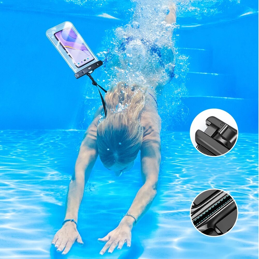 Custodia Universale Waterproof per Telefono max. 6.5inch, ESR, Nera