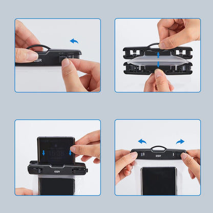 Custodia Universale Waterproof per Telefono max. 6.5inch, ESR, Nera