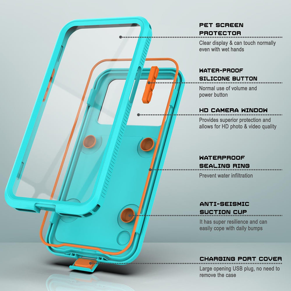 Universal Waterproof Case for Phone max. 6.7inch, ShellBox, AirBox, Blue
