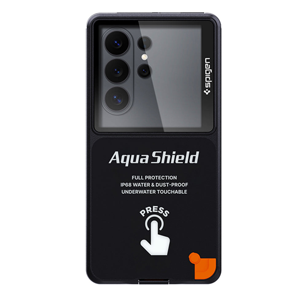 Custodia Universale Waterproof Spigen per Telefono max. 6,9 pollici, Aqua Shield A604, Nera ACS11675