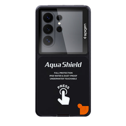 Custodia Universale Waterproof Spigen per Telefono max. 6,9 pollici, Aqua Shield A604, Nera ACS11675