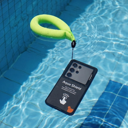 Custodia Universale Waterproof Spigen per Telefono max. 6,9 pollici, Aqua Shield A604, Nera ACS11675