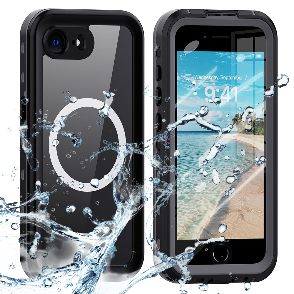 Custodia MagSafe Waterproof per Apple iPhone 17e / 16e, Techsuit, Shellbox, Nera