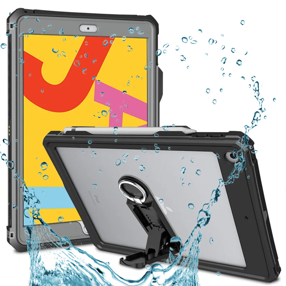 Custodia Waterproof per Apple iPad 10.2 (2021) / 10.2 (2020) / 10.2 (2019), ShellBox, Nera