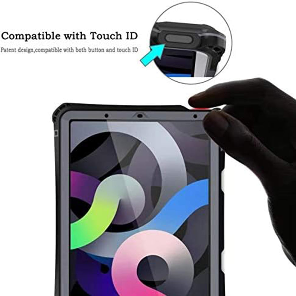 Custodia Waterproof per Apple iPad Air (2022) / Air (2020), ShellBox, Nera