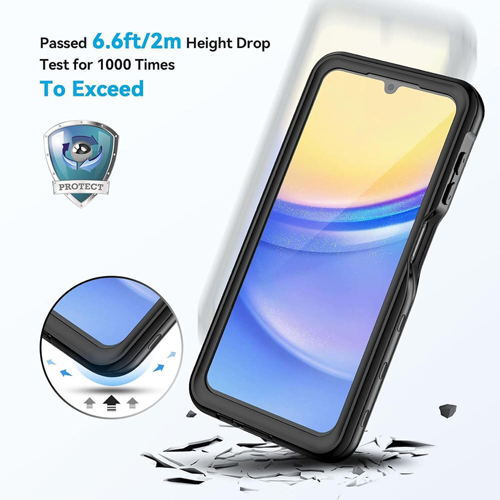 Custodia Waterproof per Samsung Galaxy A15 5G A156 / A15 A155, ShellBox, Nera