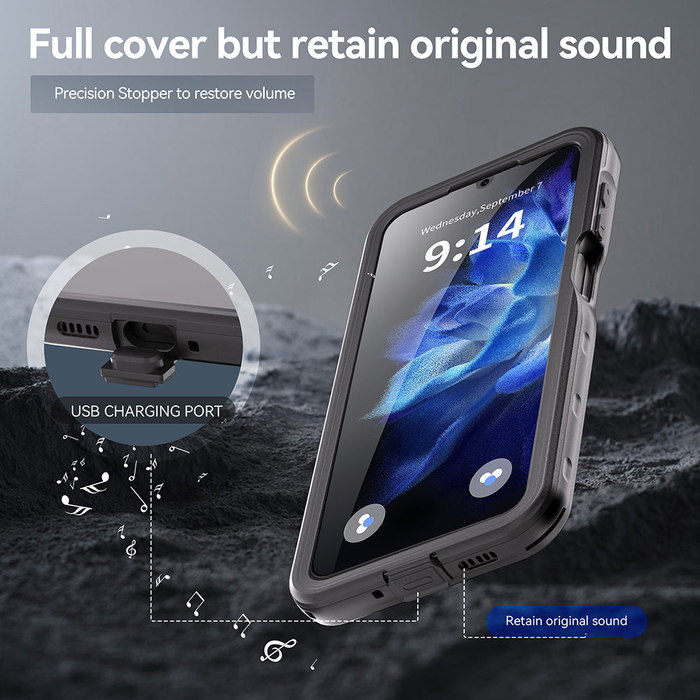 Custodia Waterproof per Samsung Galaxy A16 5G A166 / A16 4G A165, ShellBox, Nera