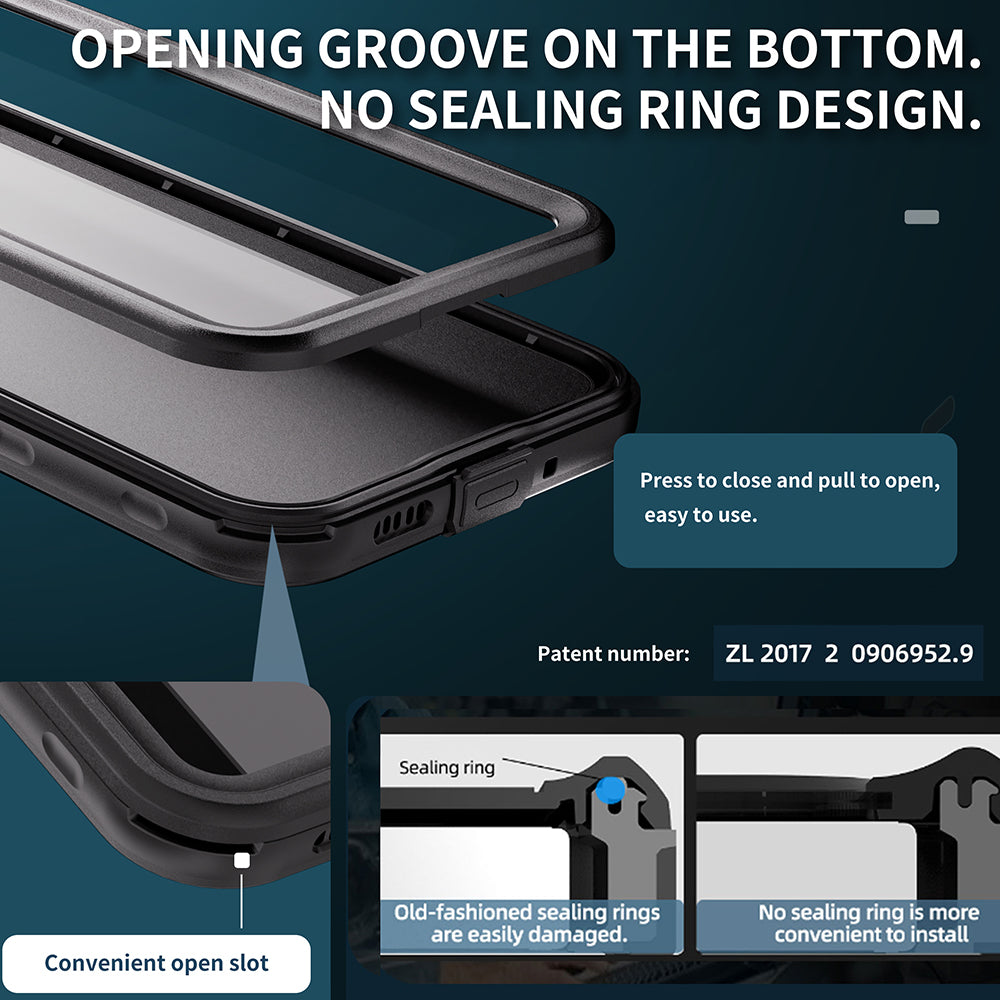 Custodia Waterproof per Samsung Galaxy A16 5G A166 / A16 4G A165, ShellBox, Nera