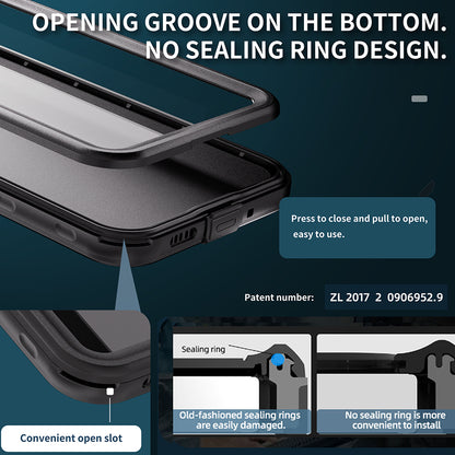 Custodia Waterproof per Samsung Galaxy A16 5G A166 / A16 4G A165, ShellBox, Nera