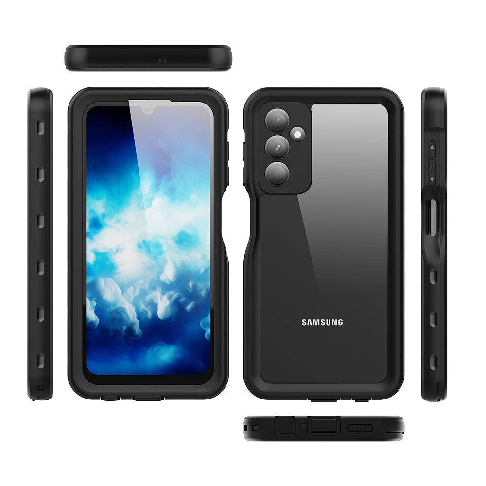 Coque Waterproof pour Samsung Galaxy A25 A256, ShellBox, Noire