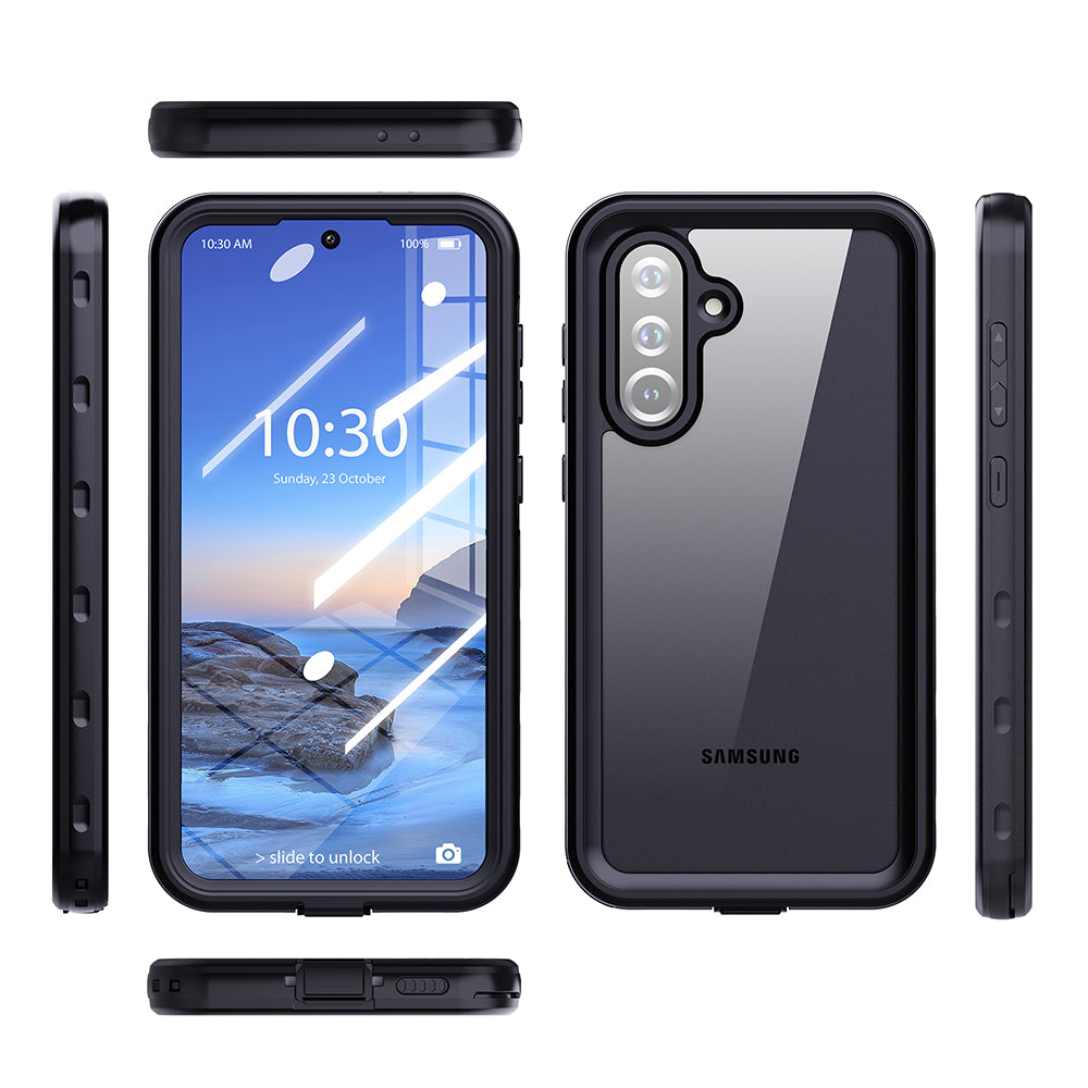 Coque étanche pour Samsung Galaxy A36 A366, ShellBox, Noire