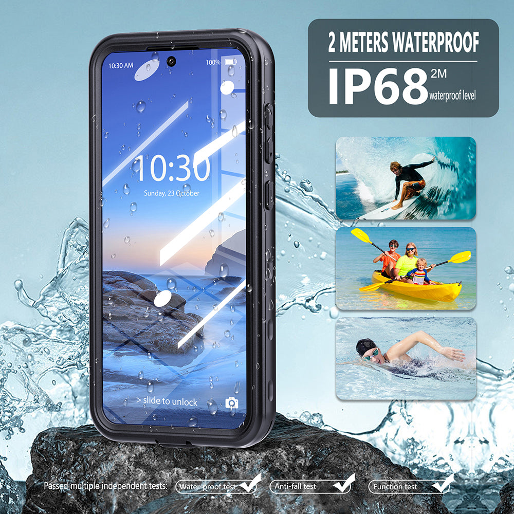 Coque étanche pour Samsung Galaxy A36 A366, ShellBox, Noire