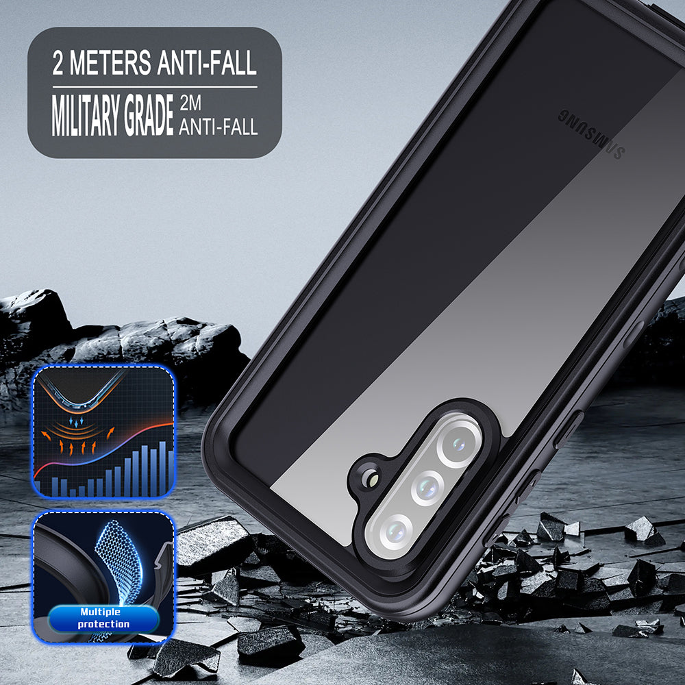 Coque étanche pour Samsung Galaxy A36 A366, ShellBox, Noire