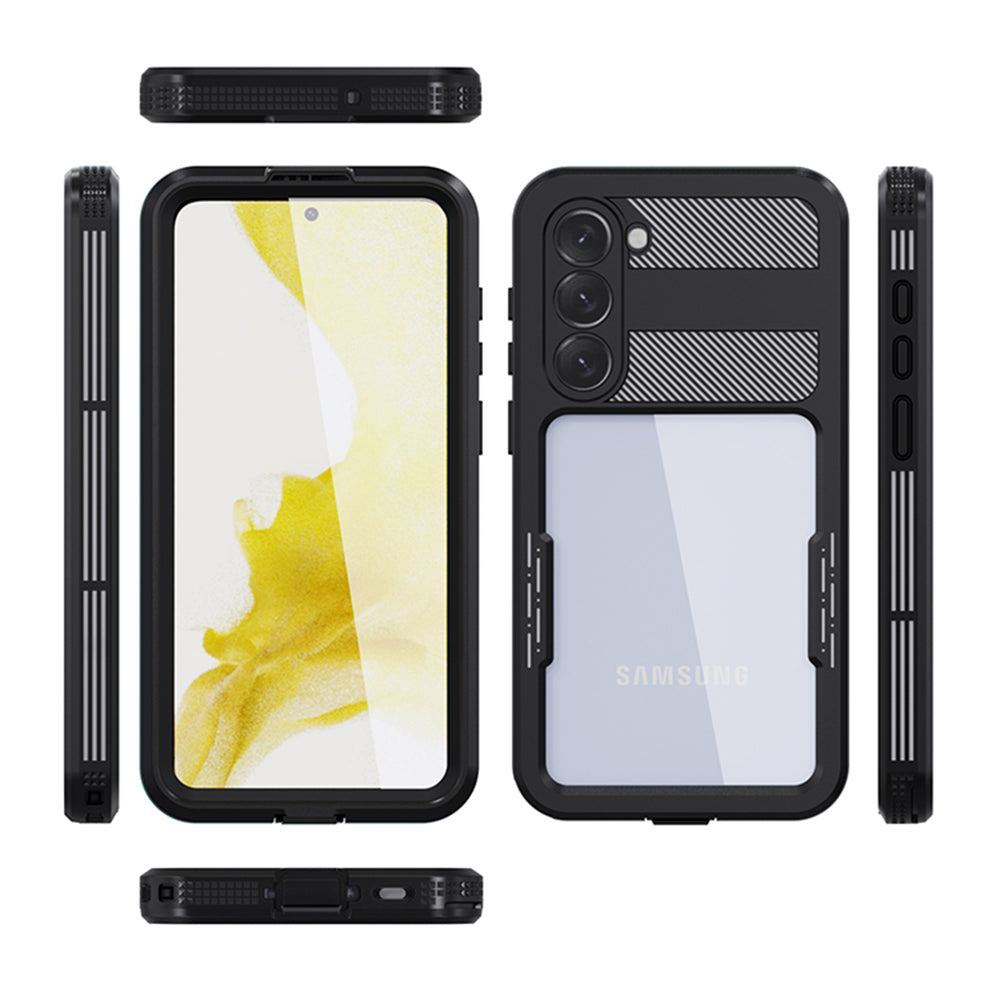 Custodia Waterproof per Samsung Galaxy S23+ S916, ShellBox, Nera