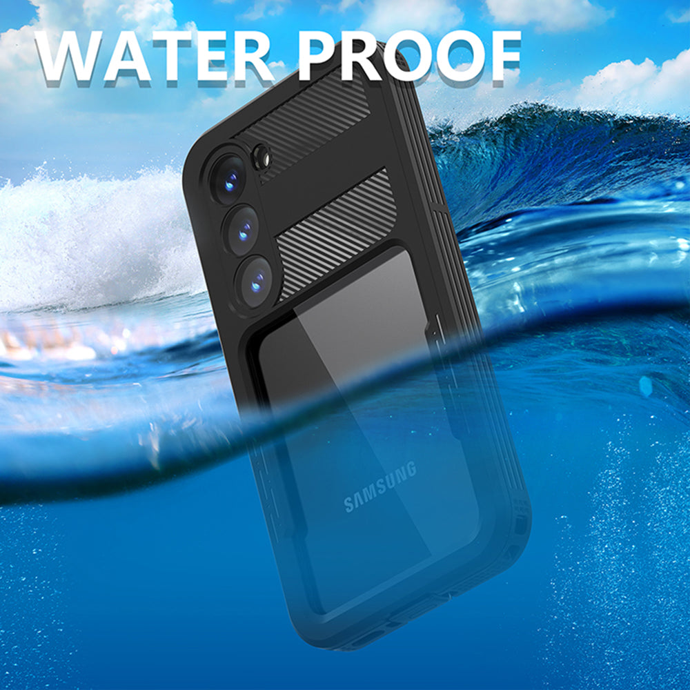 Custodia Waterproof per Samsung Galaxy S23 S911, ShellBox, Nera