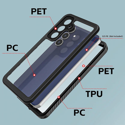 Coque étanche pour Samsung Galaxy S25 FE, ShellBox, Noire