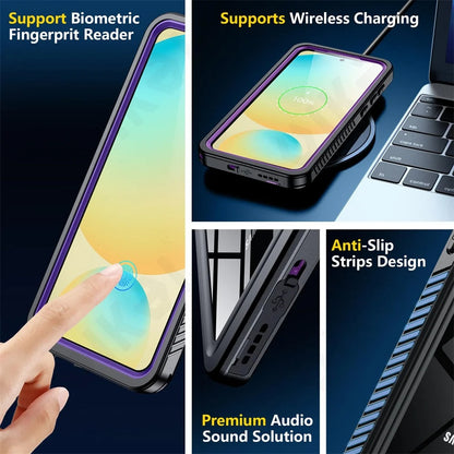 Custodia Waterproof per Samsung Galaxy S25 S931, ShellBox, Nera