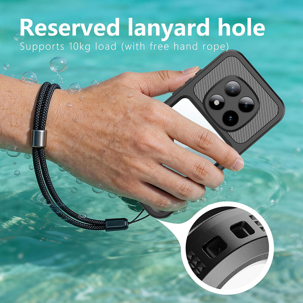 Custodia Waterproof per Xiaomi Redmi Note 15 Pro 5G, ShellBox, Nera