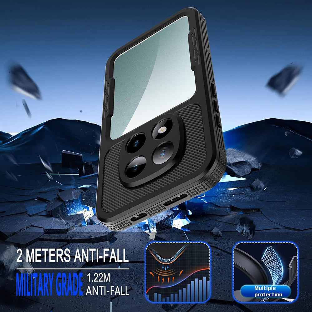 Custodia Waterproof per Xiaomi Redmi Note 15 Pro 5G, ShellBox, Nera