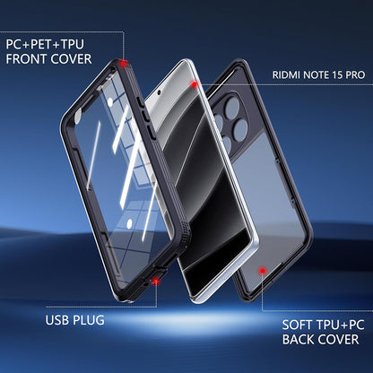 Custodia Waterproof per Xiaomi Redmi Note 15 Pro 5G, ShellBox, Nera