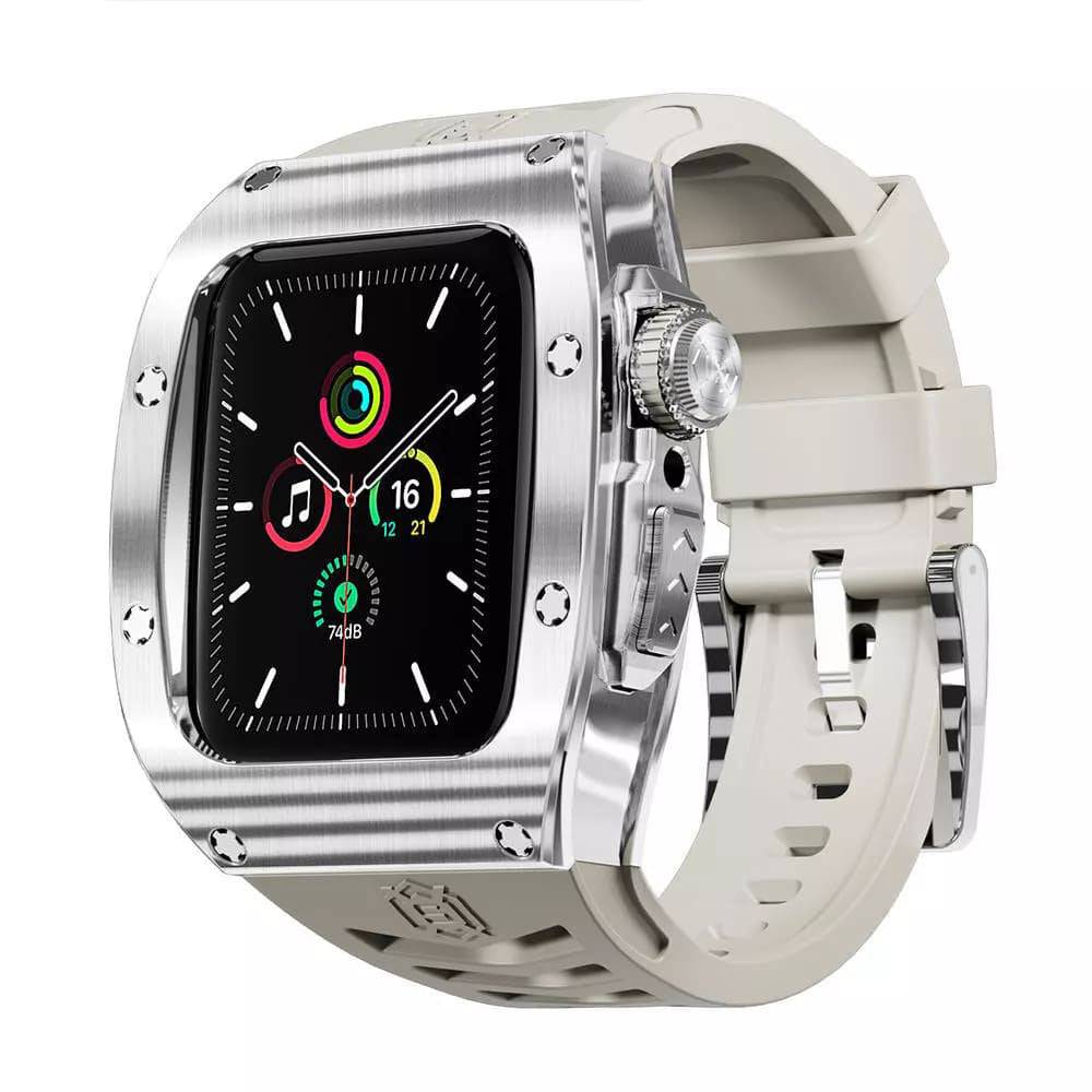 Custodia Waterproof ShellBox per Apple Watch Serie 45mm, Argento
