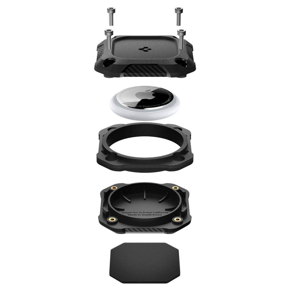 Coque Waterproof Spigen Tough Armor pour Apple AirTag, Noire ACS09781