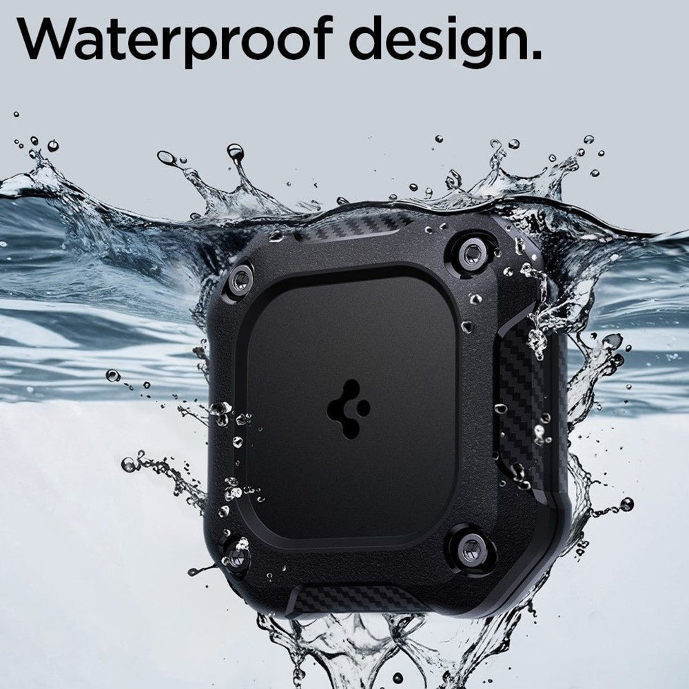 Coque Waterproof Spigen Tough Armor pour Apple AirTag, Noire ACS09781