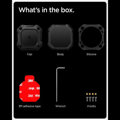 Coque Waterproof Spigen Tough Armor pour Apple AirTag, Noire ACS09781