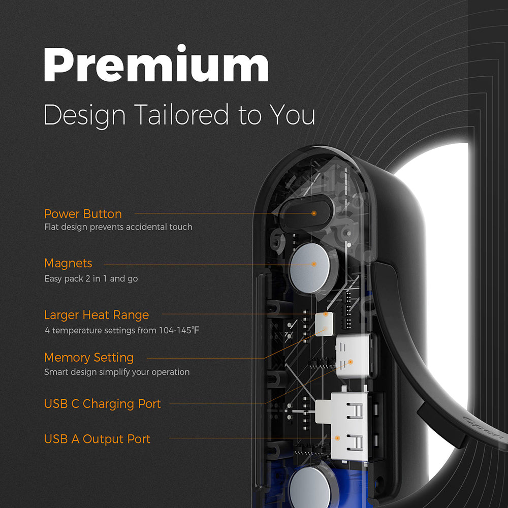 Handwärmer Ocoopa UT2s, Schwarz