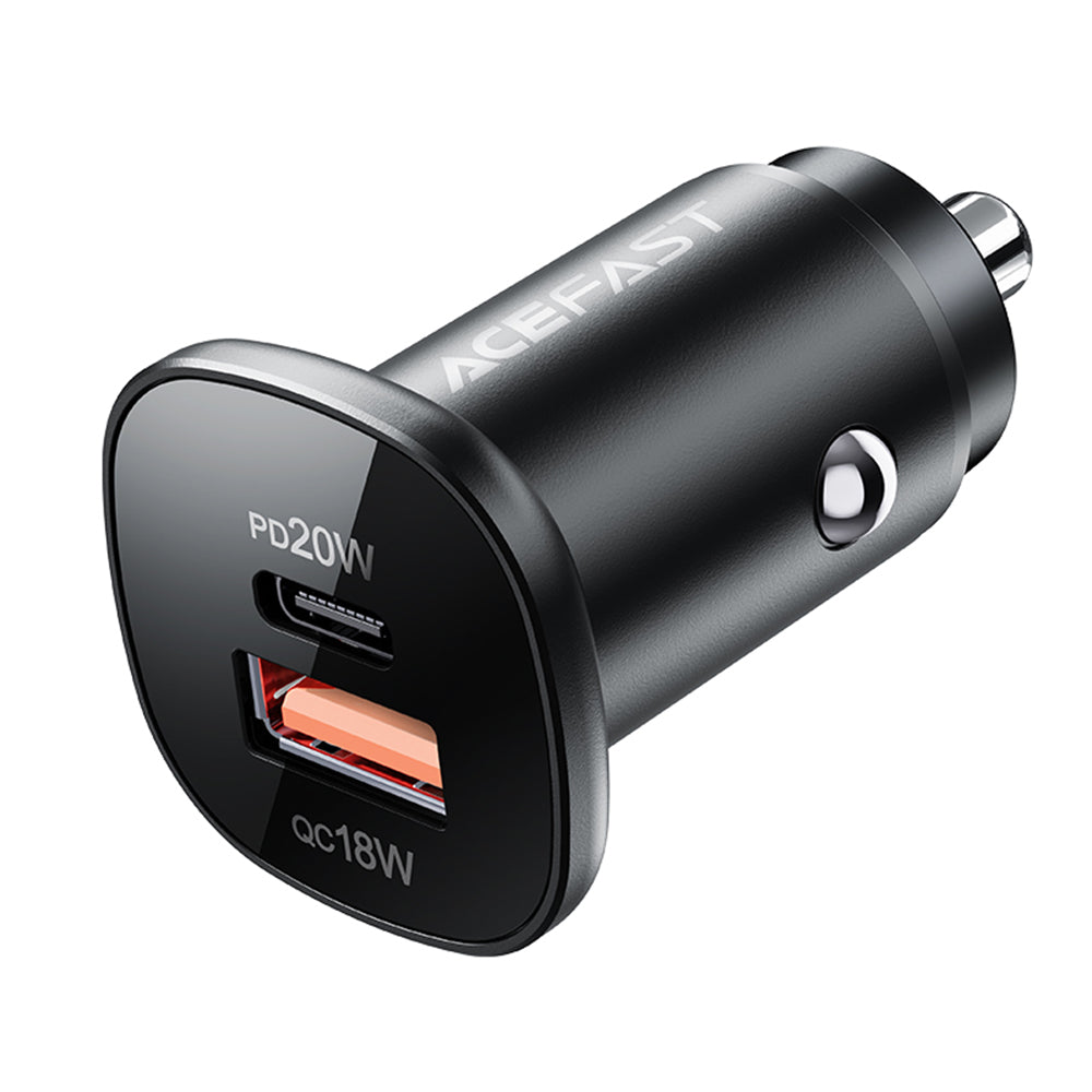 Auto-Ladegerät Acefast B1, 38W, 3A, 1 x USB-A - 1 x USB-C, Schwarz