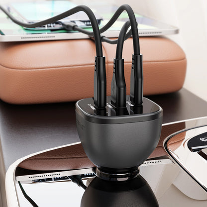 Chargeur de voiture Acefast B14, 165W, 5A, 1 x USB-A - 2 x USB-C, Noir
