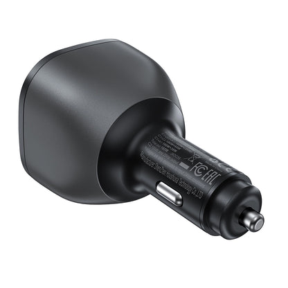 Chargeur de voiture Acefast B14, 165W, 5A, 1 x USB-A - 2 x USB-C, Noir